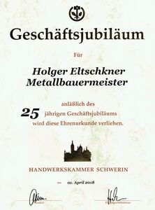 Firmenjubilaeum 25 Jahre Metallbau Eldena